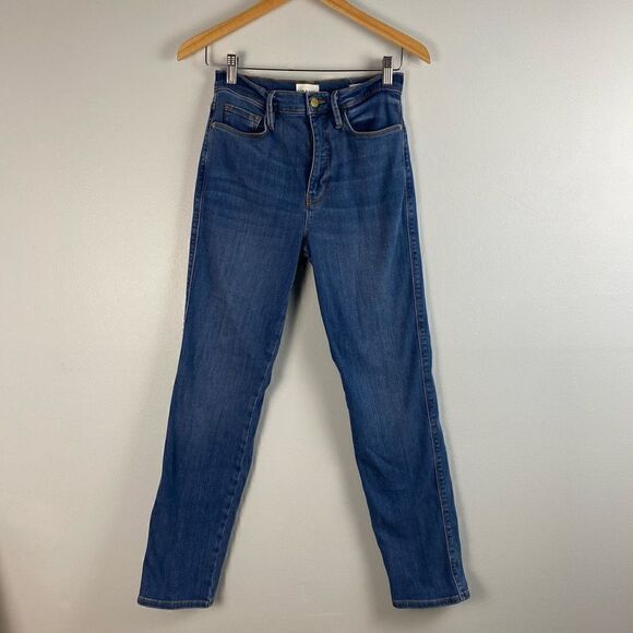 FRAME Le Sylvie straight-leg high-rise stretch-denim jeans - Picture 6 of 11